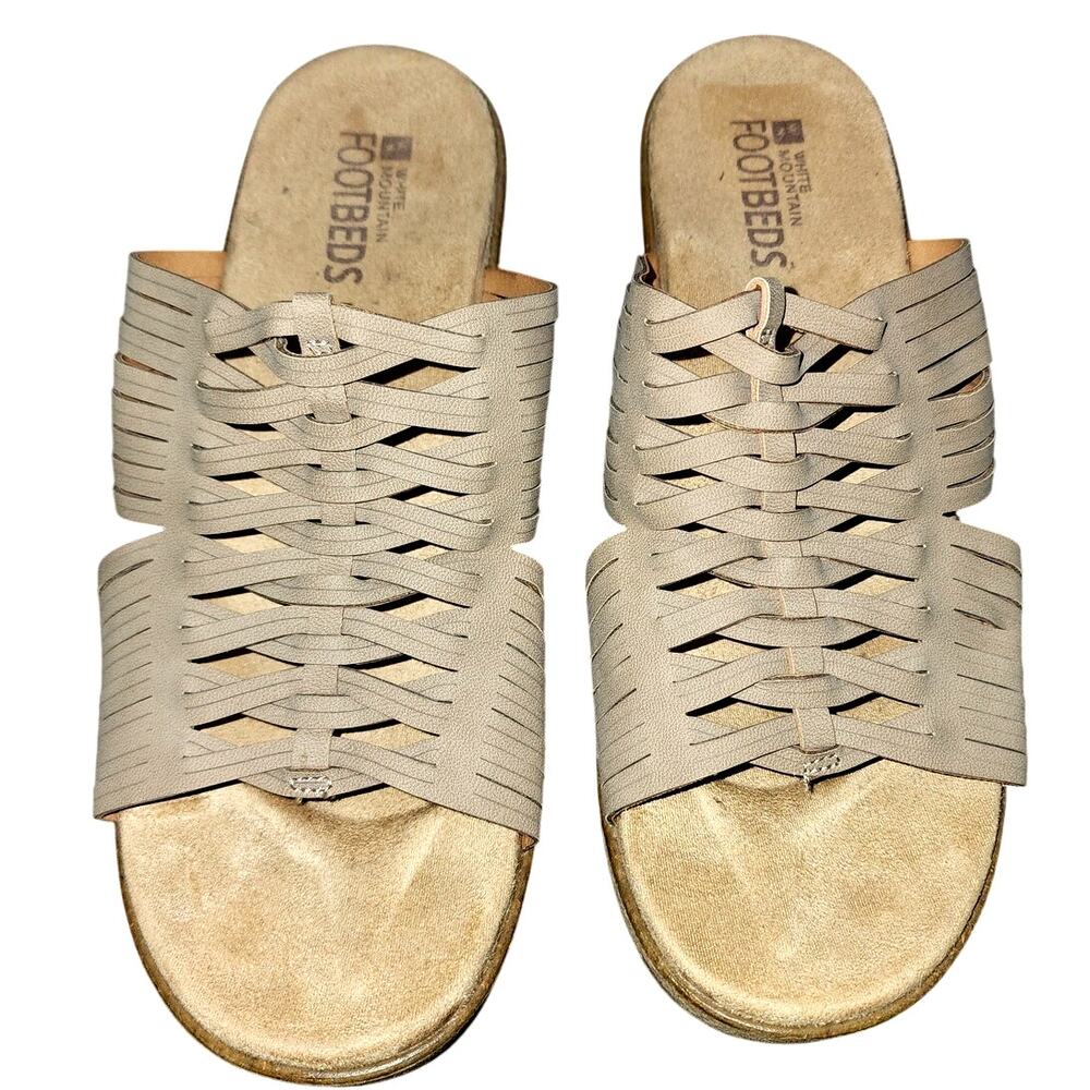 White Mountain footbeds Cork platform Cushioned Clog Sandal Size 9